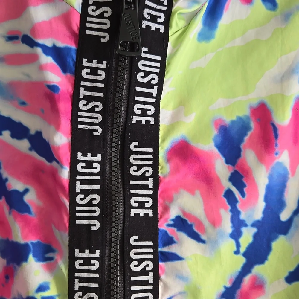 ⭐️ Host Pick ⭐️Justice | Tie-Dye Colorful Hooded Raincoat - Picture 3 of 8